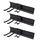 Luocute Organizador de Herramientas de Garaje, Juego de Ganchos de Almacenamiento para Montaje en Pared con 6 Ganchos de Doble Capa para Colgar Herramientas de Jardinería, (3 Tablas 6 de