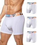 Arjen Kroos Homme Boxer Long - Caleçon Long Sport 3-Pack, Microfibre Respirante, Taille Él...