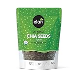 Elan Organic Chia Seeds, 8.8 oz, Natural Raw Black Chia Seeds, Plant-Based, Non-GMO, Vegan, Gluten-Free, Kosher, Gels Easily, Superfood