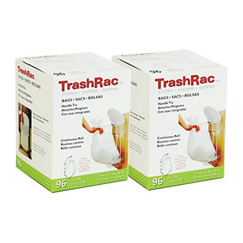 TRASHRAC Refill Bags for 3 Gallon Frame - 96 Count - 2 Pack (Total 192 Bags) Cover