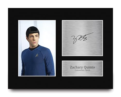 HWC Trading Zachary Quinto Star Trek Spock Gifts Printed Signed Autograph Picture for Movie Memorabilia Fans - US Letter (ID-007331)
