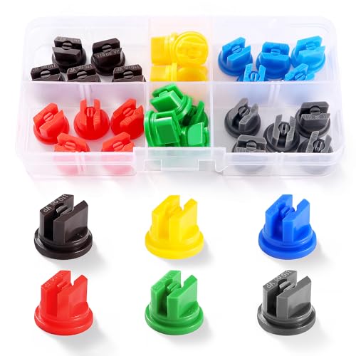 VooGenzek 30 Pezzi Ugello di Ventaglio, Ugello Spruzzatore Agricolo in Plastica, per Agricoltura, Ugelli Spray a Spruzzo a Forma di Ventaglio da 110 Gradi, Silvicoltura