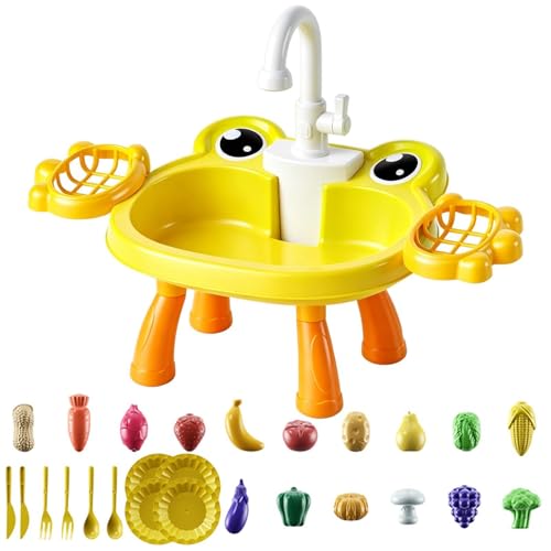 Teksome Jouet Évier Cuisine,Interactif Et Imitation Réaliste | Jouets de Table à Eau pour Jeu Imitation - Idéal Cadeau Salon Balcon Jardin Cour Noël Anniversaire Fête