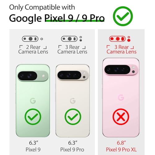 Image of Tobfit Back Cover Case Compatible with Google Pixel 9 /9 Pro, Case Cover Rugged Flexible Durable Anti-Slip Silicone Protection Shockproof Google Pixel 9 /9 Pro Back Cover (Cyan)