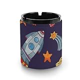 Cenicero Cohete Estrella De Dibujos Animados Cenicero Para Exteriores - Cenicero De Cuero Para Cortador De Cigarros - Porta Cigarros Negro Brillante Para Uso 7.9*10cm