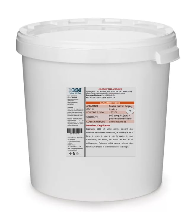 5kg COLORANT E122 AZORUBINE Poudre marron foncée