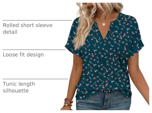 Image of WIHOLL Womens Blouses Spring Tops Short Sleeve Shirts Dressy Casual Summer Vacation Fashion Clothing 2026