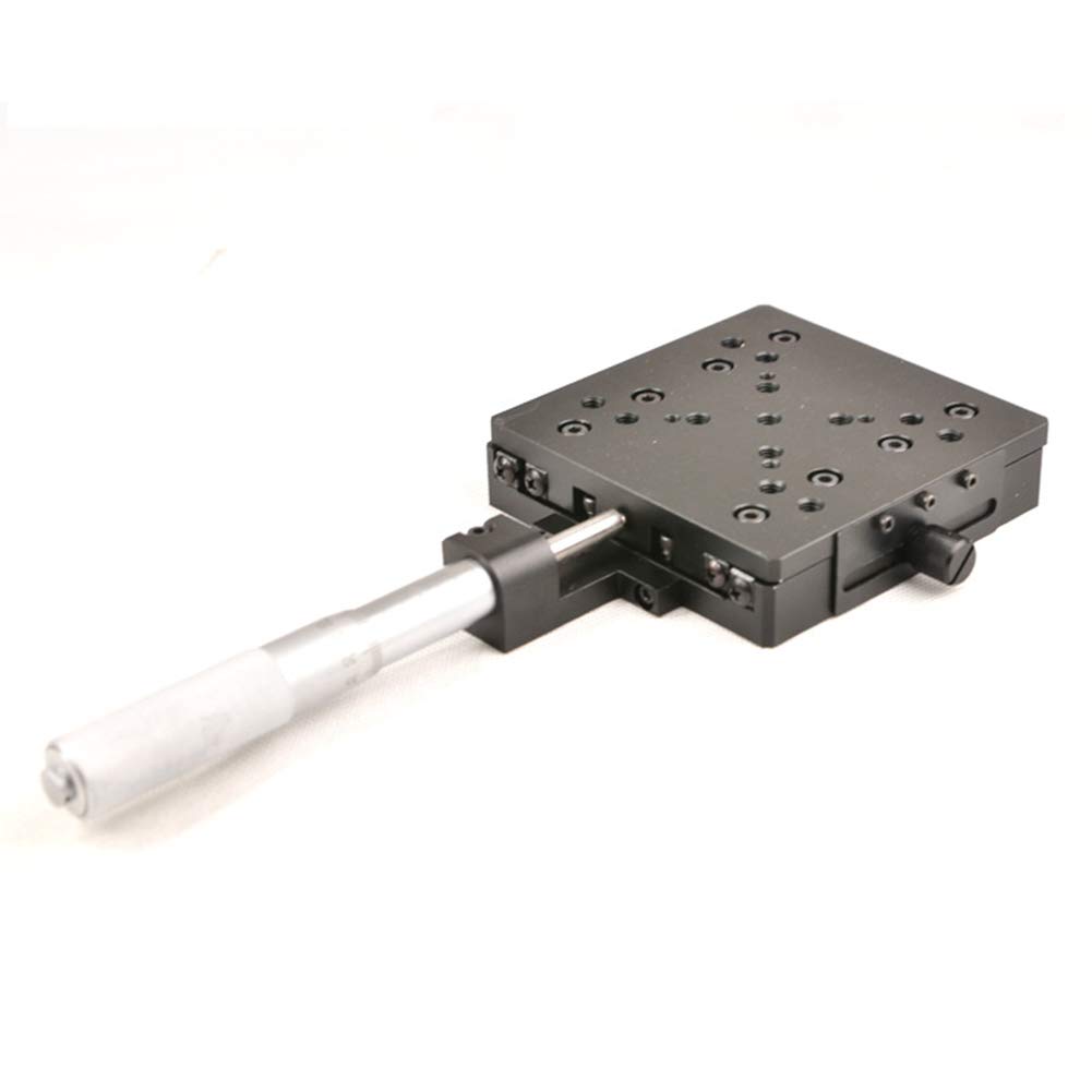 Caige 100X100mm Precise Manual Translation Platform, X Axis Miniature Manual Linear Stage 65Mm Travel, Optical Sliding Table Actuator