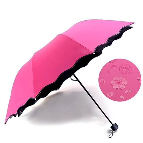 Limited-time Deal: Brand Conquer Magic Umbrella | Blossom Magic Compact Umbrella For UV Protection & Rain For Girls And Women | A Creative Magical Umbrella Of Blooming Flowers Design For Rs. 298 @ 70% off