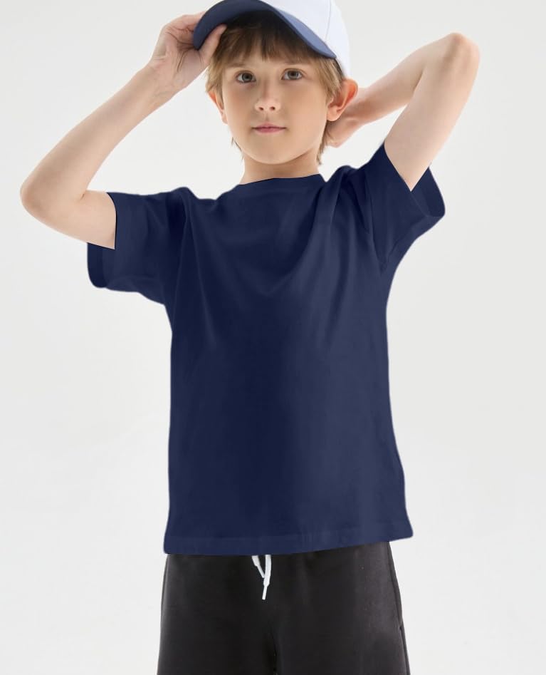 Image of 2-Pack Kids Cotton T-Shirts Short Sleeve Basic Tops for Toddlers Boys Girls