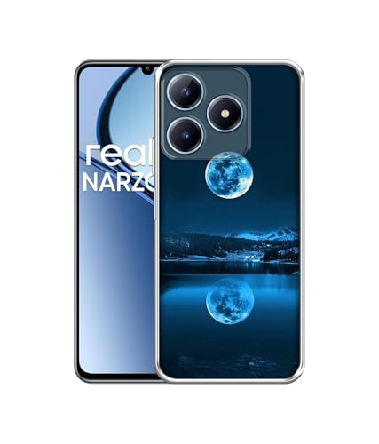 Image of Moon Pattern Print Design Printed Silicon Soft TPU Back Case Cover for Realme C63 4G / Narzo N63 4G