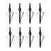 SHARROW 12 Piezas Puntas de Flechas 3 Hojas Cuchillas Agudas Broadhead 100...
