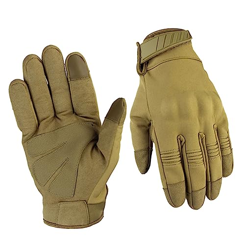 NOLITOY 1Pc Comfortable Half Finger Fitness Gloves Windproof and Wear Resistant Riding Gloves for Men for Outdoor Sports and Cycling Wolf Brown