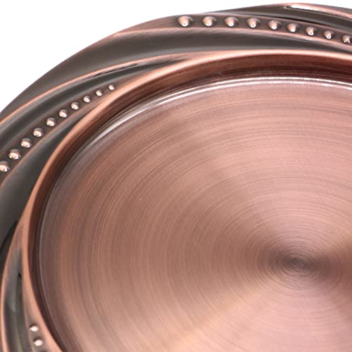 Brightalk 13-Inch Stainless Steel Charger Plates, 6Pcs Dinner Plate Chargers Round Server Ware, Copper #TOP4