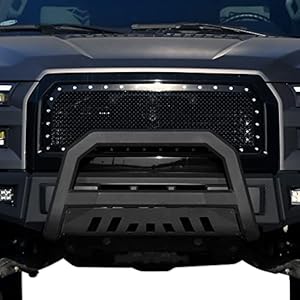 TLAPS 7422446995925 For 2011-2020 Toyota Sienna Matte Black AVT Style Bull Bar Guard with Skid Plate