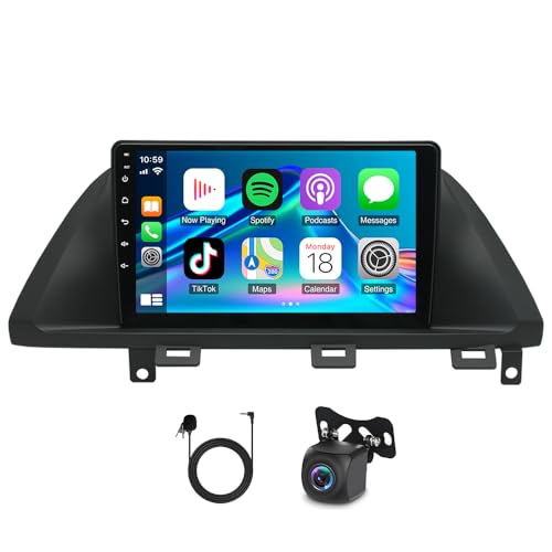Zcargel Car Stereo Radio Android 14 8 Core Fit for Honda Odyssey 2005-2010 10 Inch CarPlay Screen Audio Radio Receiver 4+64G with Voice Control/Bluetooth/FM/SuperLink/GPS AHD Camera+Microphone