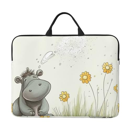 Funda para portátil Hippo and Dandelion 14 pulgadas miniatura 1