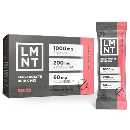 Image of Drink LMNT Zero Sugar Electrolytes - Raspberry Salt | Drink Mix | 30-Count