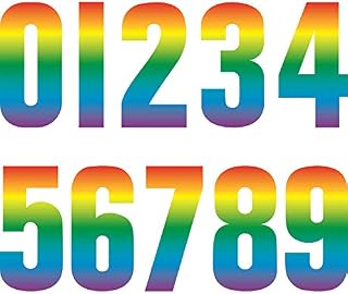 3 Sheets Colorful Numbers Stickers Self Adhesive 0-9 Stickers Wheelie Bin Decorative Number Stickers for Home Office Classroom Decoration Supplies