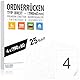 100 Stück Ordnerrückenschild selbstklebend 190 x 61 mm, beschreibbar – Ordnerrücken-Aufkleber für breite Ordner als, weiß, für Ringhefter und Ringbücher, Rückenetiketten für Tinte- & Laserdrucker