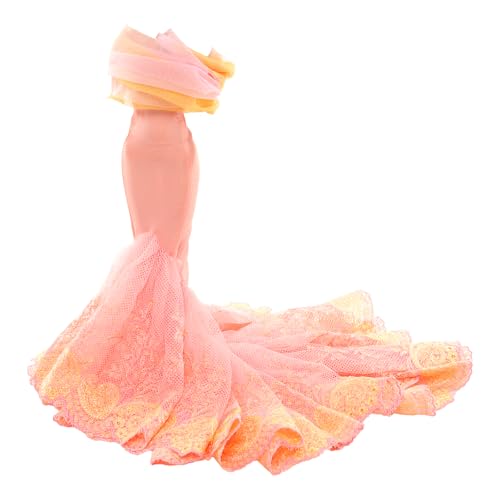 BARWA Pink Wedding Dress Evening Party Princess Pink Gown Dress for 11.5 Inch Girl Doll Xmas Gift