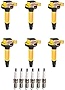 ENA Set of 6 Heavy Duty Ignition Coil Pack and Set of 6 Iridium Spark Plug Compatible with Ford F-150 Turbo 3.5L V6 Expedition Turbo 3.5L V6 Transit 150 Turbo 3.5L V6 Replacement For UF646