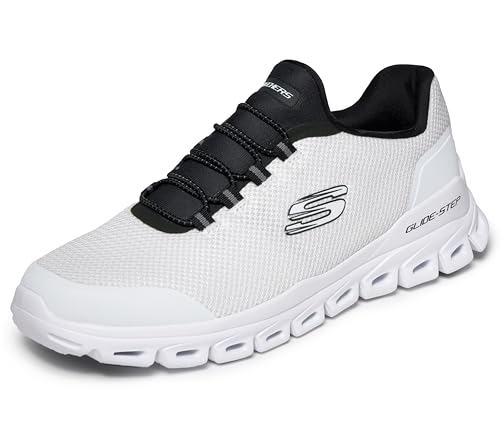 Skechers Herren Glide-Step Noltek, Weiß/Schwarz, 10 – Ansicht 1