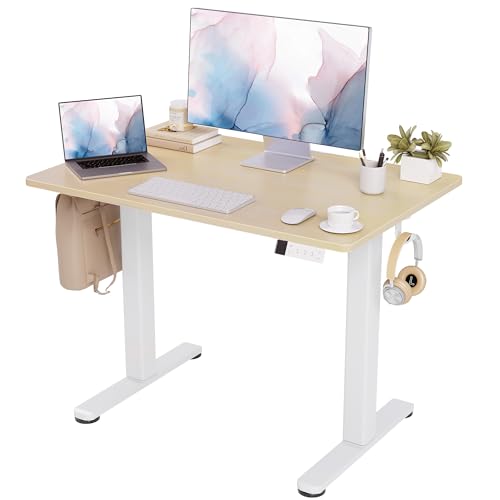 Amazon | Claiks 昇降デスク 電動 一枚板 幅100cm*奥行き60cm