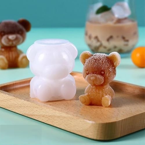 2 Moldes de Hielo en Forma de Oso de Silicona miniatura 1