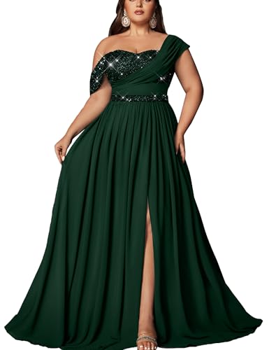 VOUIAO Women Plus Size Bridesmaid Dresses Sequin...