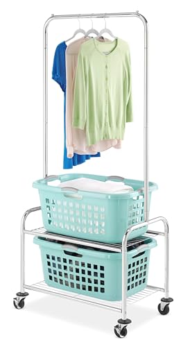 Whitmor Commercial Laundry Butler with Wire Shelf -...