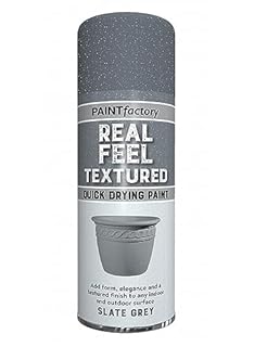 Real Feel Textured Quick Drying Paint Slate Grey 400ml Spray Aerosol