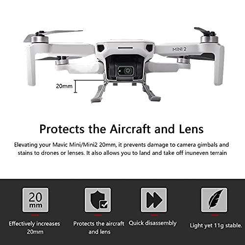 Hossom Faltbare Landing Gear, Erweitertes Landegestell, Mini 2 Landefüße, Fahrwerk Quick Release, Landefüße Zubehör für… – Bild 3