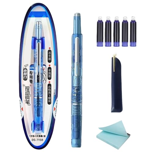 Stylo plume à pointe fine avec cartouches d'encre noire pour croquis et lettrage