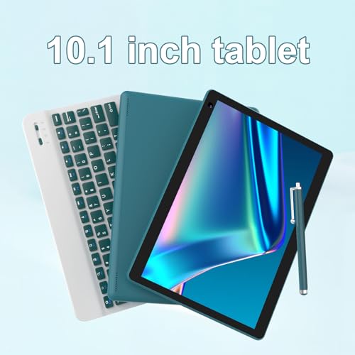 Image of Android 15 Tablet 10 inch, 2 in 1 Tablets with Keyboard Case Mouse Stylus, 8GB RAM 32GB ROM 1TB Expand, Quad Core Processor Tablet, WiFi, BT, 1280x800 HD Screen, 6000mAh, Dual Camera, GMS, Widevine L1