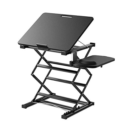 Preisvergleich Produktbild NBVCX Wohnaccessoires Laptop-Schreibtischständer Stehender Büroaufzug Computer-Schreibtisch Klappbarer Notebook-Ständer Stehender Schreibtisch (Farbe: Silber Größe: 320 x 400 mm)