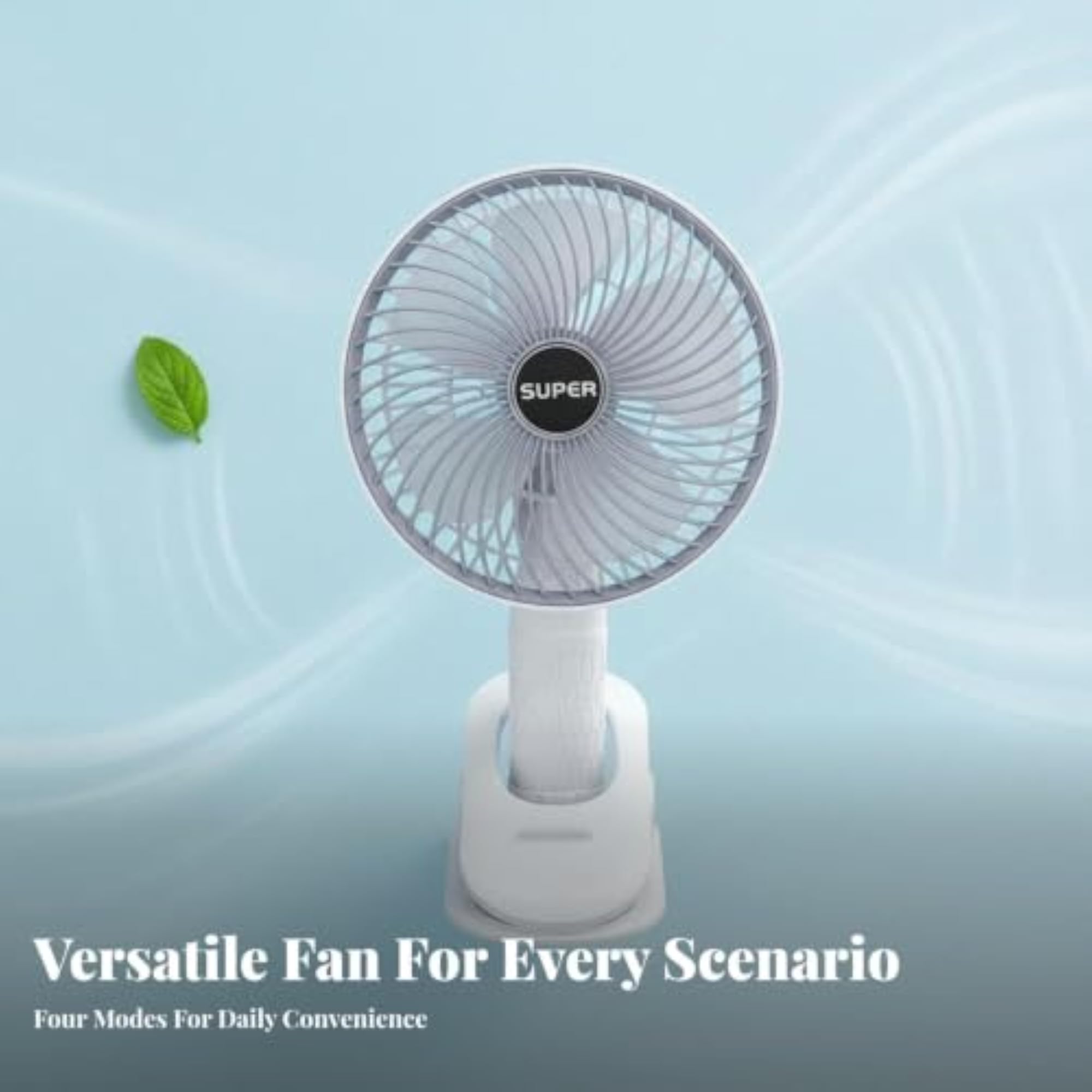 3-Speed Clip-on Fan with Strong Airflow, Portable Design