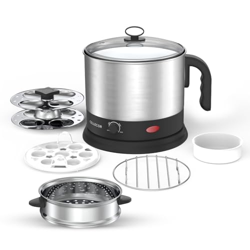 Cellecor Multi-Cook Kettle CMK13 Magic Chef With Steamer, Egg Tra...