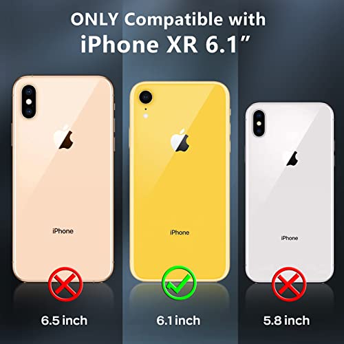 Justcool Compatible With Iphone Xr Case, Built-In Screen Protector Heavy Duty Full Body Shockproof Case (Black/Clear) #TOP1