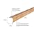 M-D Building Products 32009 1-1/8 in. X 1-1/8 in. X 36 in. Oak Aluminum Metal Decor® Stair Edging w/Screw Nails