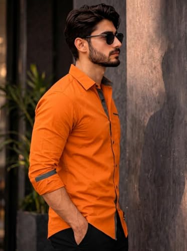 Image of Amazon Brand - INKAST Cotton Shirt for Men | Regular Fit Full Sleeve Casual Shirt | Stylish Formal Office Wear Shirts for Men | Soft Comfortable Breathable Cotton Fabric | Fashionable Office Wear