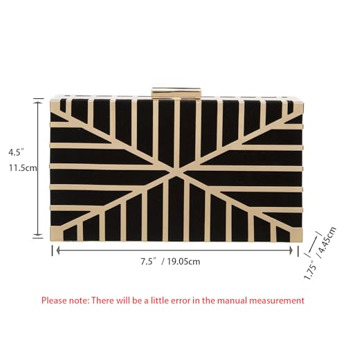 Image of CARIEDO Women Evening Bag Elegant Clutch Purse Exquisite Velvet Metal Hollow out Handbags Prom Wedding Party