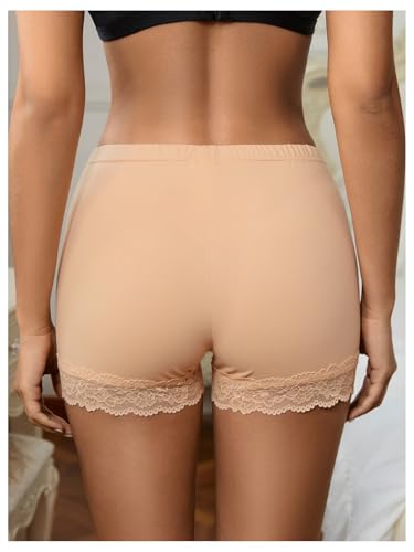 Image of MakeMeChic Women's Summer Lace Trim Shorts Biker Under Dresses