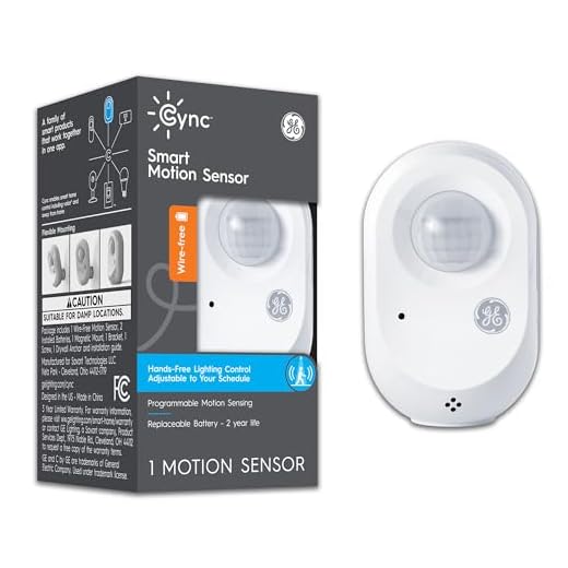 C by GE Wire-Free Smart Motion Sensor, Battery Powered with Bluetooth and Ambient Light Detection, White, 1-Pack (Packaging May Vary)