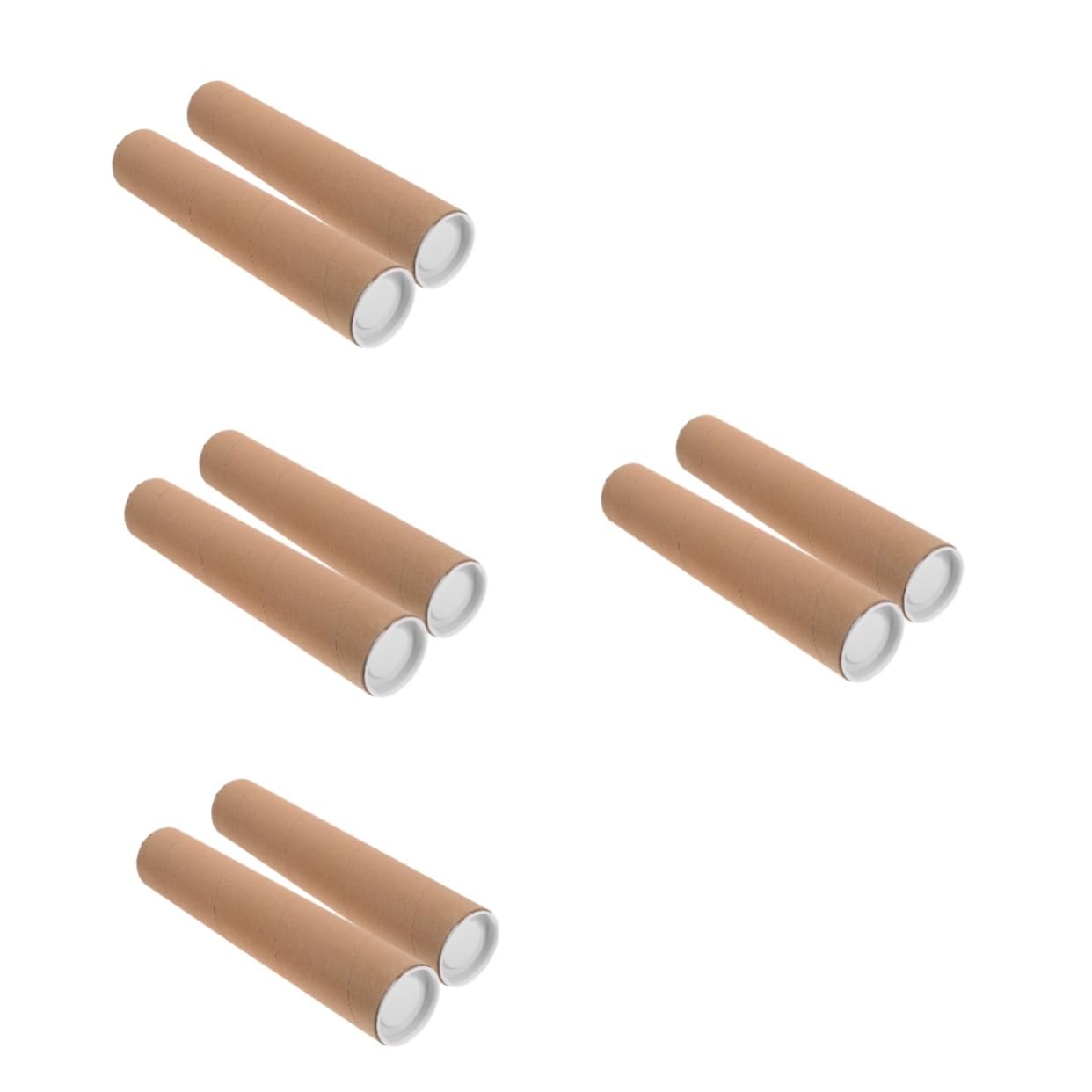 8stücke Kraftpapier Versandröhren Mit Kappen Für Sicheren Transport Aufbewahrung Von Postern Dokumenten Und Kunstwerken Innendurchmesser Stabil Und Vielseitig