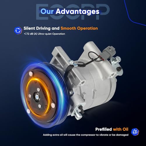Image of ECCPP AC Compressor Direct Fit for Subaru Forester H4 2.5L 1998-2000