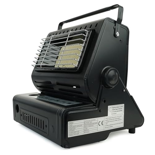 Eurocatch Stufa a gas - Riscaldatore a gas - Riscaldatore per esterni - Stufa da campeggio - Riscaldatore a gas regolabile - Portatile