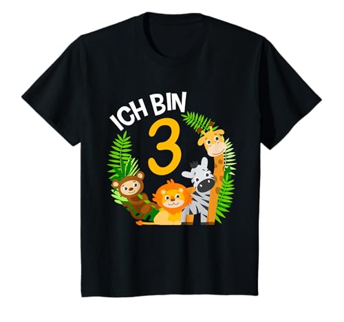 3. Geburtstag Kindergeburtstag Dritter Geburtstag Dschungel T-Shirt