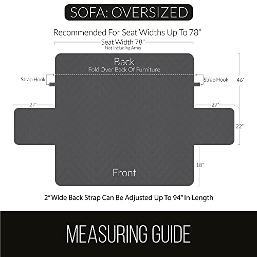 image for Sofa Shield Couch Slip Cover with Patented Strap, Cushion Protector, U