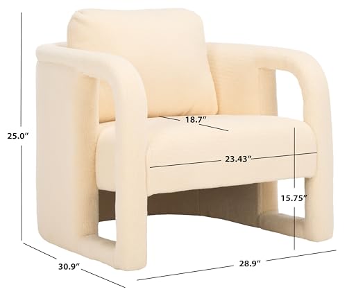 Sillón Plegable Tela Peluche Crema miniatura 3